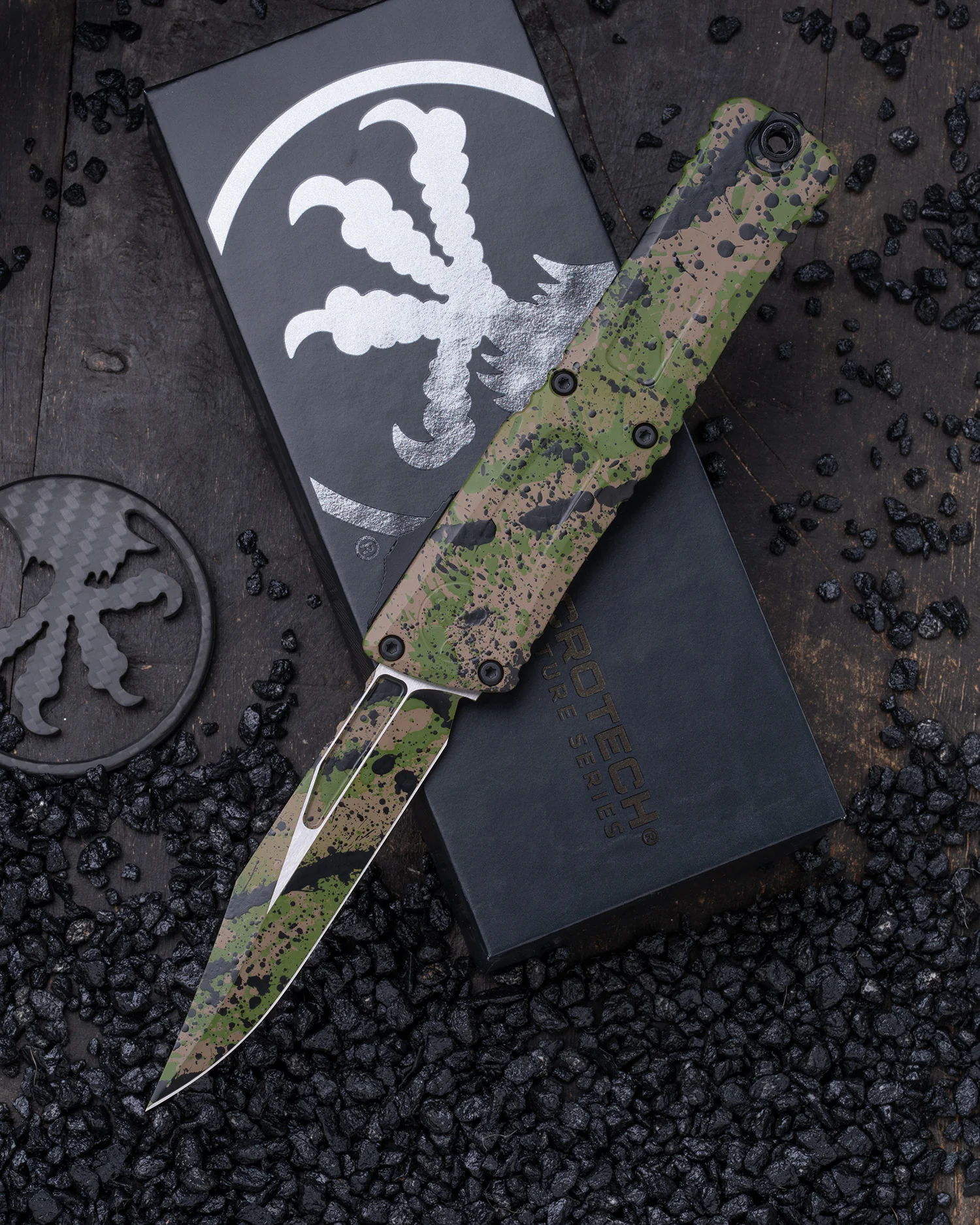 Combat Troodon® Bowie Gen III Signature Series OD Green/Tan W/Black Splatter Standard (1146-1ODTABKSPLS)