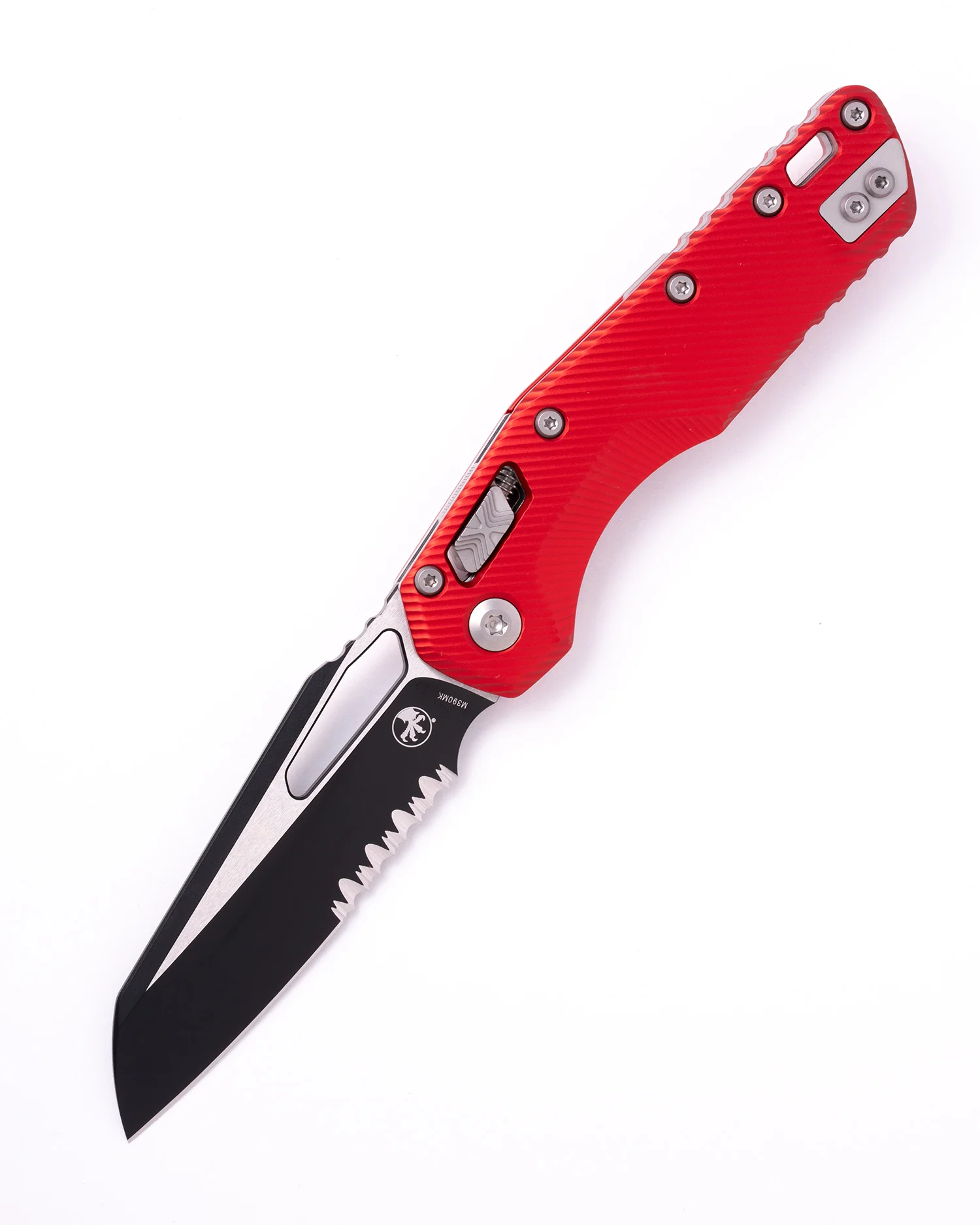 MSI® S/E Fluted Black Part Serrate Aluminum Red (210-2FLRD)