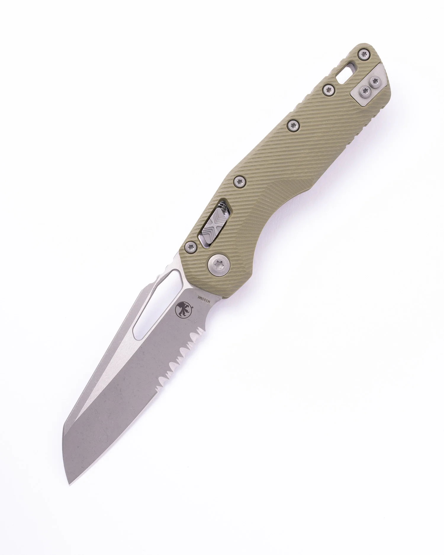 MSI® S/E Fluted G-10 OD Green Apocalyptic Partial Serrated (210-11APFLGTOD)