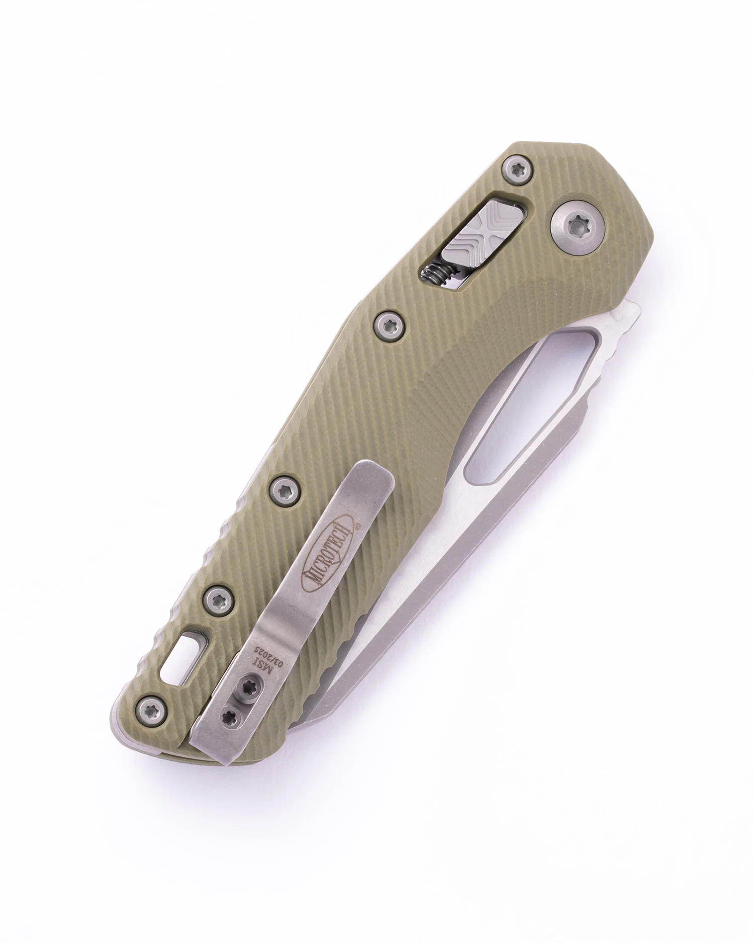 MSI® S/E Fluted G-10 OD Green Apocalyptic Partial Serrated (210-11APFLGTOD) - Image 2