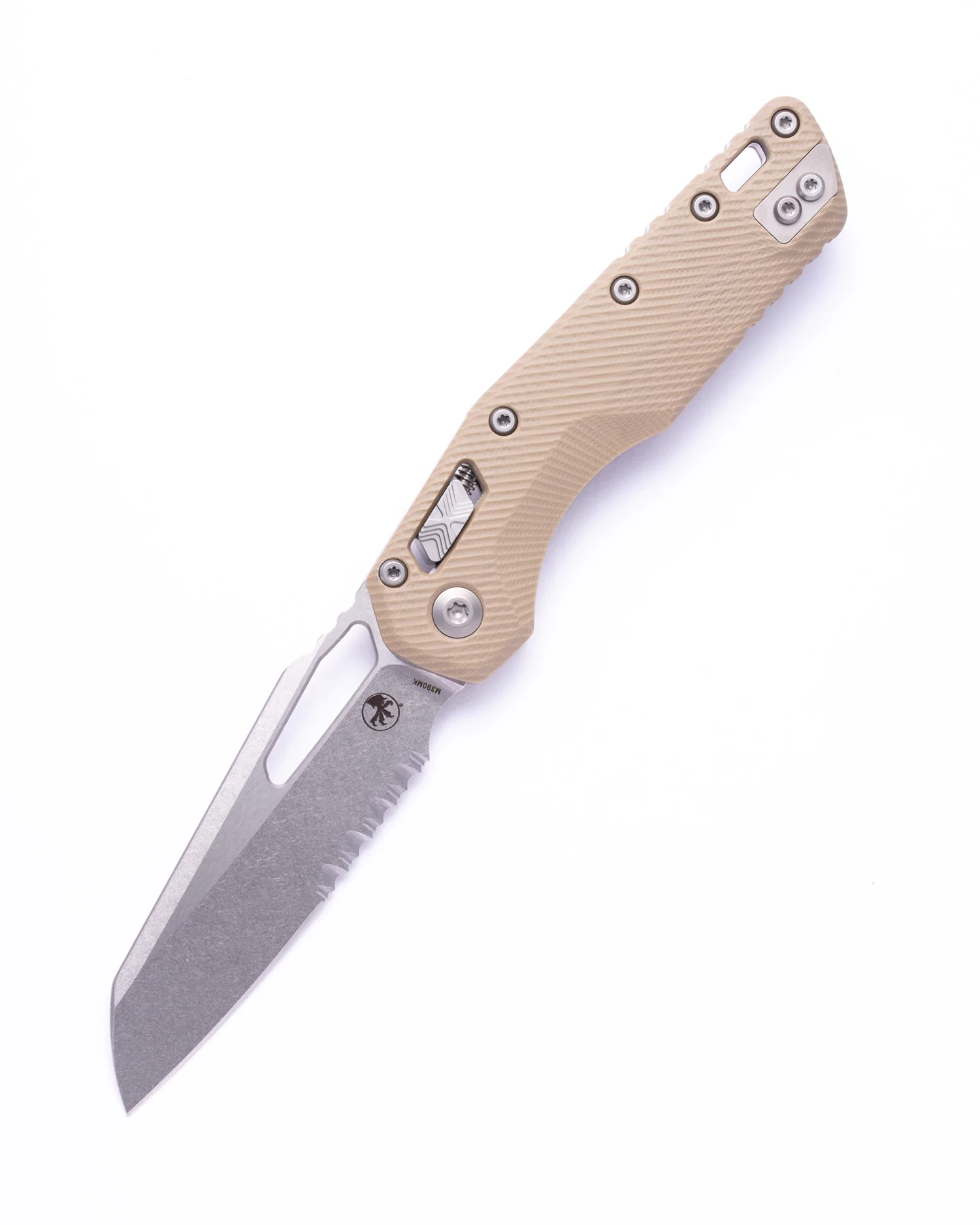 MSI® S/E Fluted G-10 Tan Stonewash Partial Serrated (210-11FLGTTA)