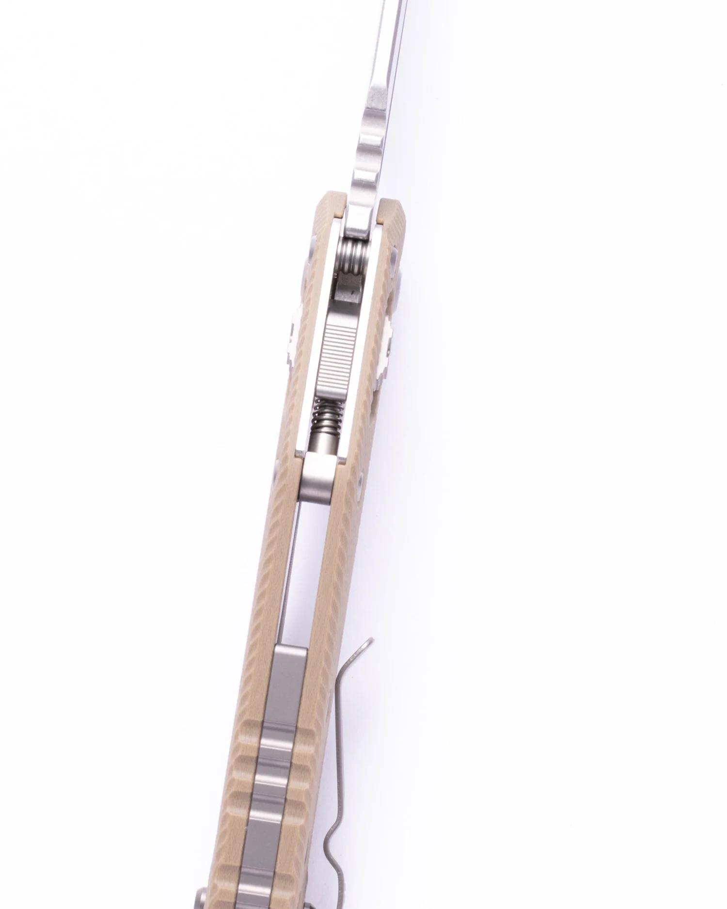 MSI® S/E Fluted G-10 Tan Stonewash Partial Serrated (210-11FLGTTA) - Image 3