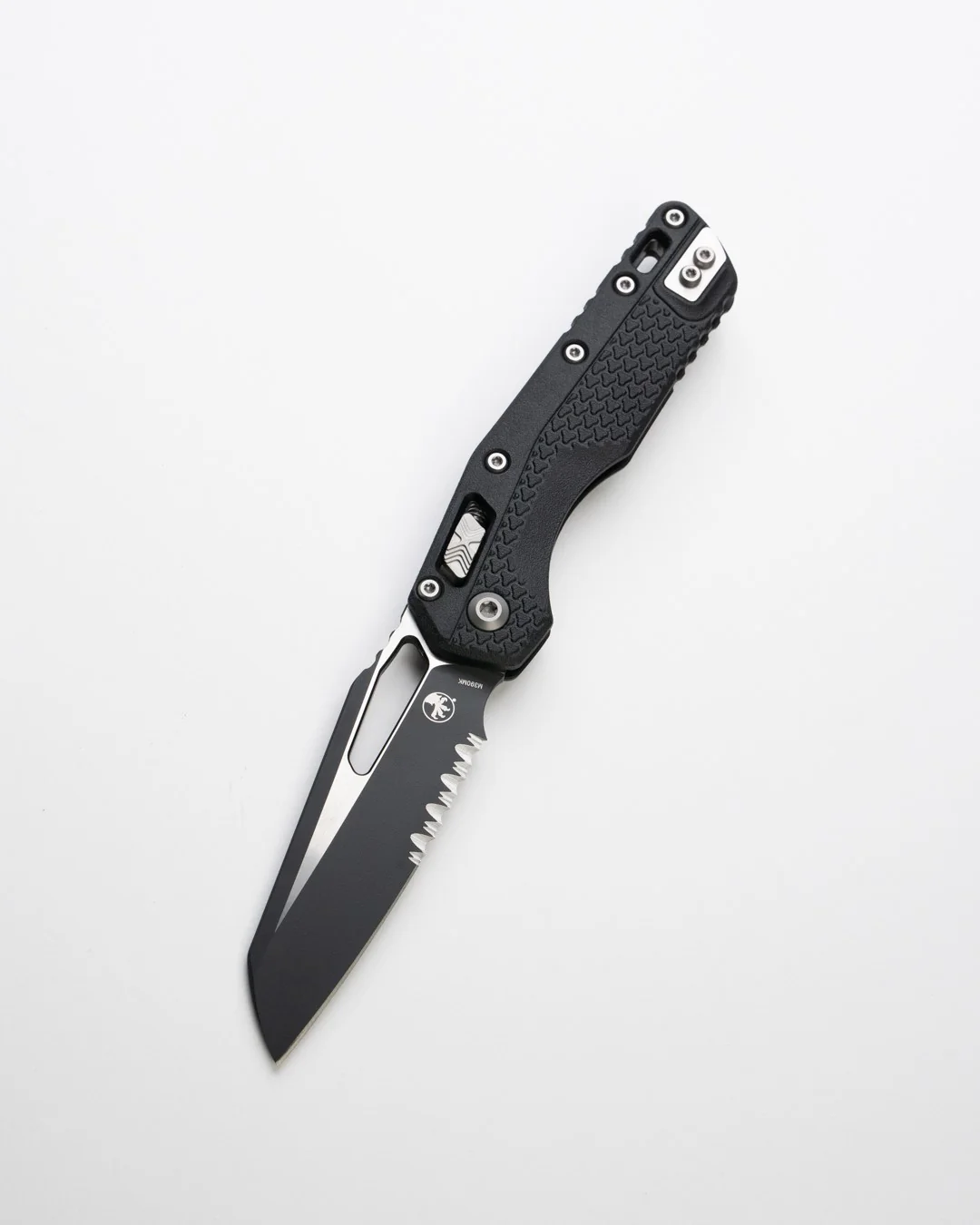 MSI® S/E Tri-Grip Black Injection Molded Black Blade with Bead Blast Hardware Part Serrate (210T-2PMBK)