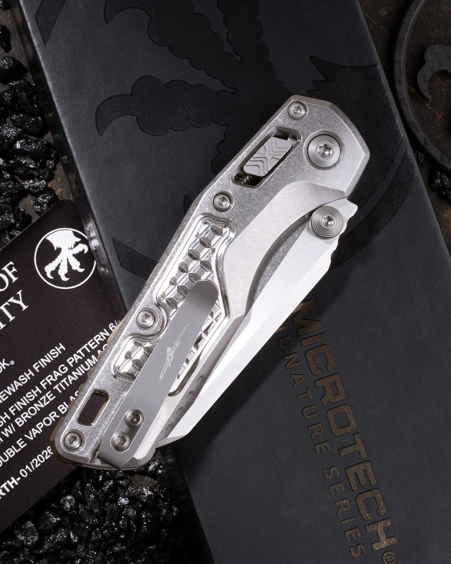 MSI – RAM-LOK MARFIONE SELECT STONEWASH FINISH STONEWASH FINISH FRAG PATTERN TITANIUM W/BRONZE TITANIUM ACCENT DOUBLE VAPOR BLAST STAINLESS - Image 2