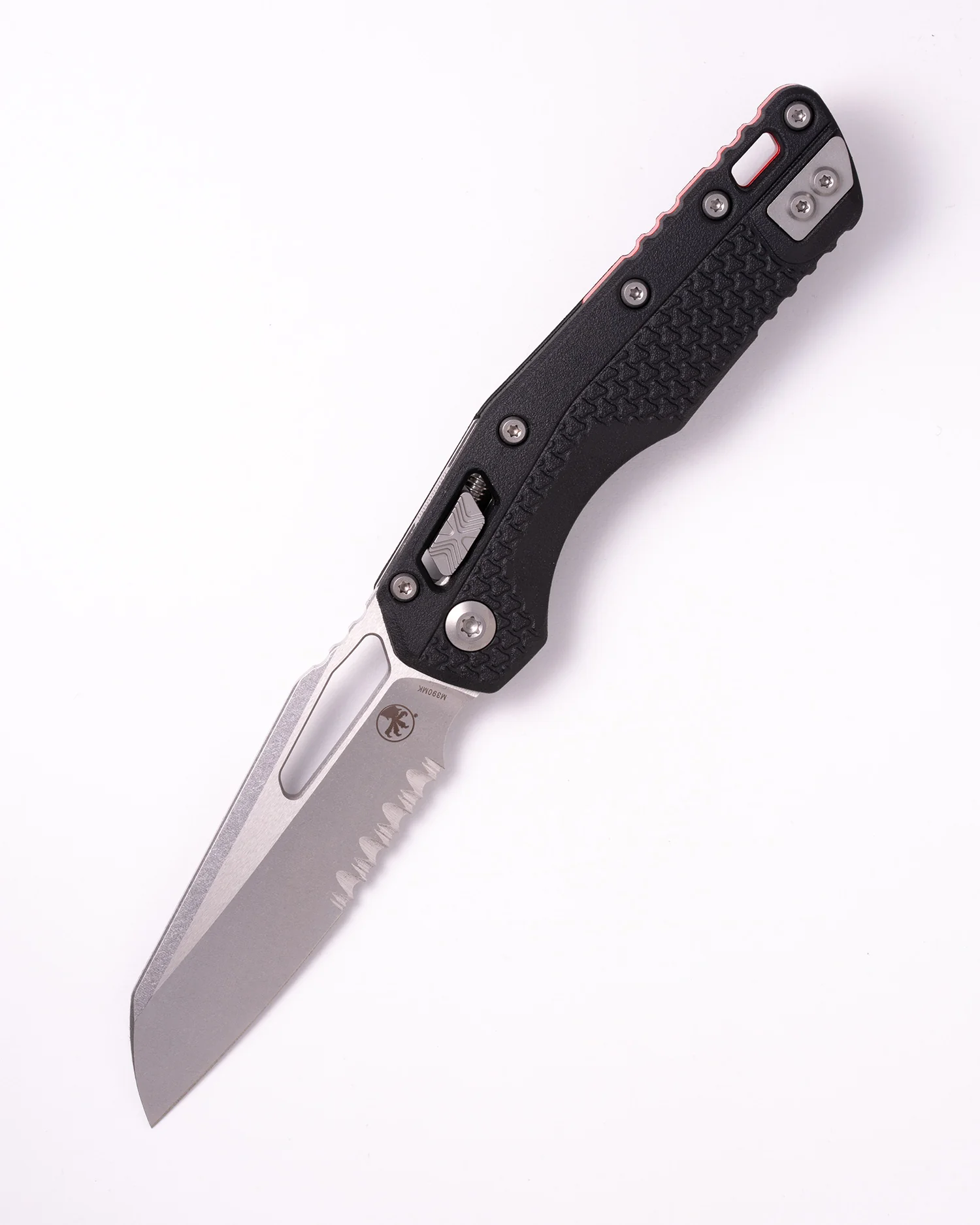 MSI S/E STONEWASHED PART SERRATE TRI-GRIP POLYMER RED BACKSTRAP (210T-11PMBK-A5)