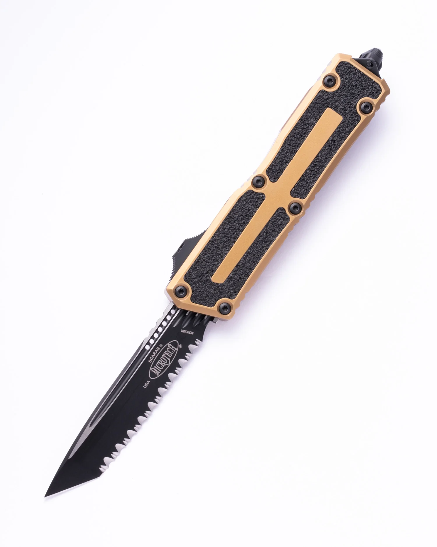 SCARAB II GEN III T/E BLACK FULL SERRATE TAN (1279-3TA)