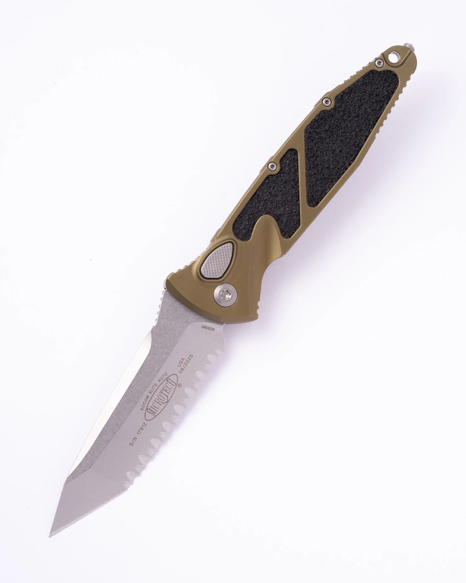 SOCOM ELITE AUTO T/E STONEWASH FULL SERRATE OD GREEN (161A-12OD)