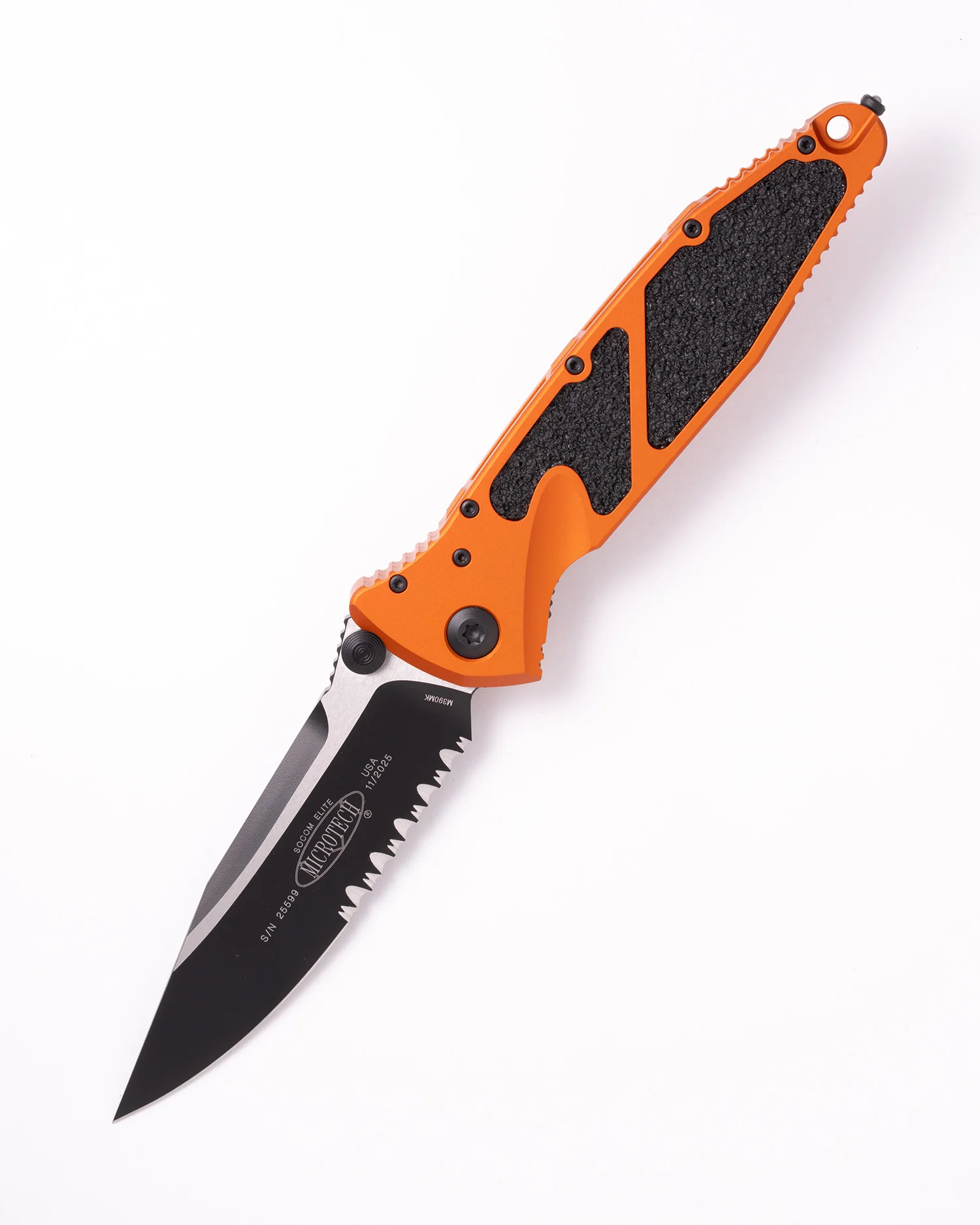 SOCOM ELITE MANUAL S/E BLACK PART SERRATE ORANGE TANGERINE (160-2OT)
