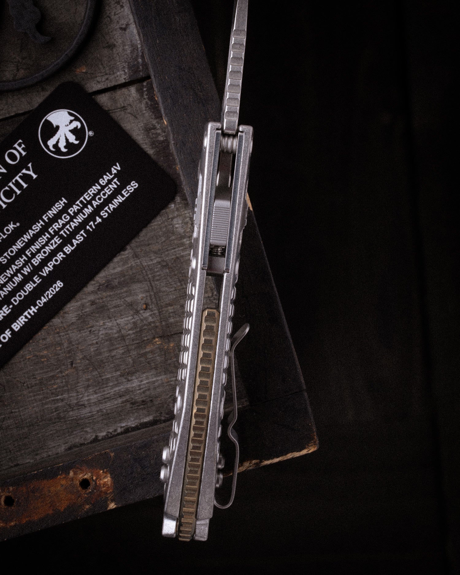 Stitch RAM-LOK™ Marfione Select Stonewash Finish Stonewash Frag Pattern Titanium W/Bronze Titanium Accent Double Vapor Blast Stainless (169RL-10FRMS1) - Image 3