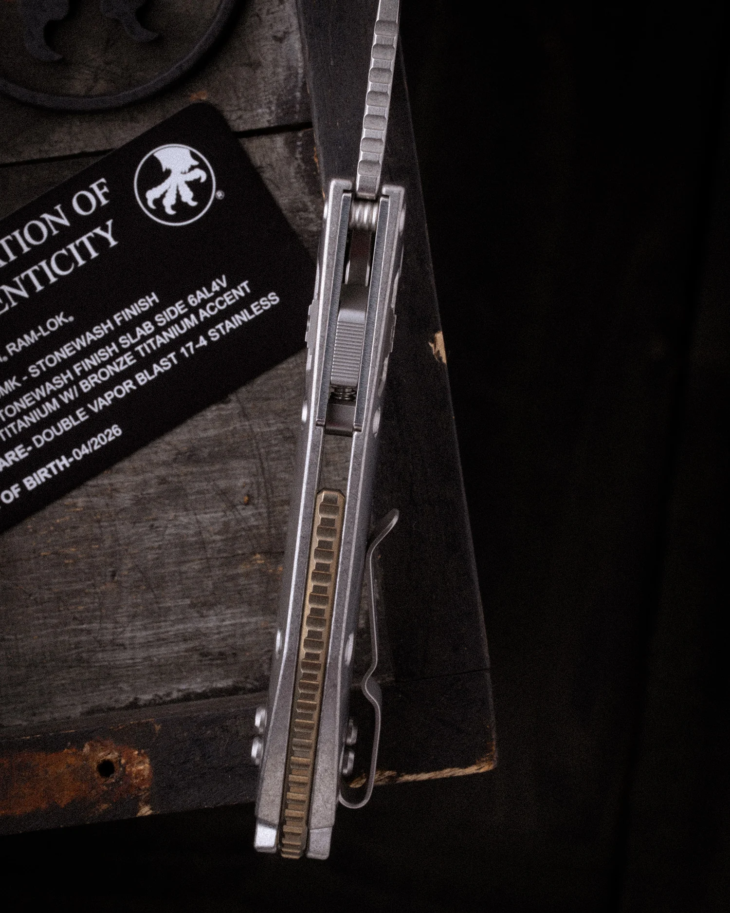 Stitch RAM-LOK™ Marfione Select Stonewash Finish Stonewash Slab Titanium W/Bronze Titanium Accent Double Vapor Blast Stainless (169RL-10MS1) - Image 3